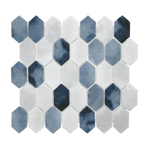 Sunwings Picket Blue Mix In X In Long Hexagon Recycled