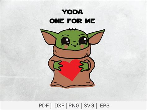 Yoda One Para M Svg Beb Yoda Con Un Coraz N Svg Star Wars Etsy Espa A