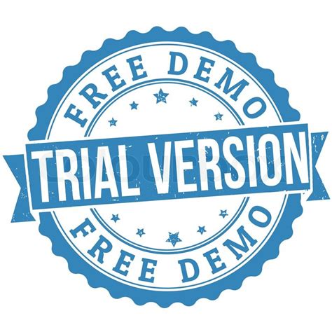 trial version grunge rubber stamp stock vector colourbox