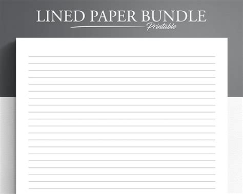 Printable Lined Paper Wide Ruled Paper College Ruled Paper