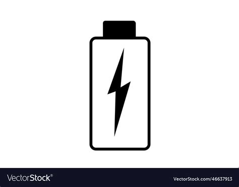 Battery symbol isolated image Royalty Free Vector Image