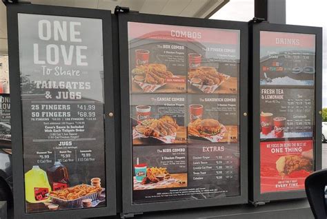 Menu At Raising Canes Chicken Fingers Fast Food Vacaville