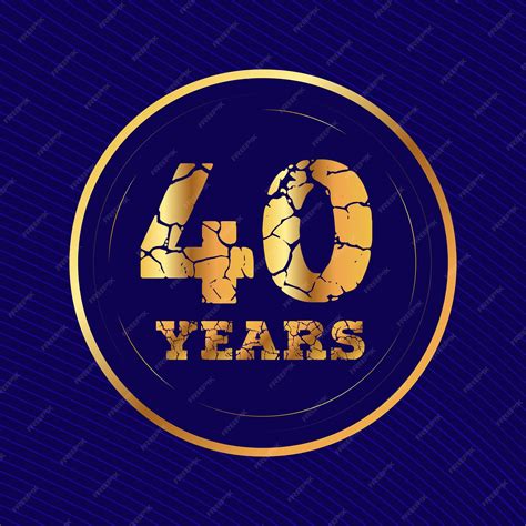 Premium Vector 40 Years Anniversary Celebration Number Vector Template Design Illustration