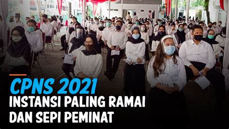 Instansi Paling Ramai Dan Sepi Pelamar Cpns Liputanenam Vidio