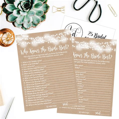 25 Kraft Rustic How Well Do You Know The Bride Bridal Wedding Shower Or