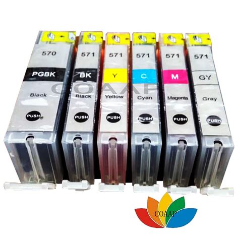 6pcs Compatible Canon Pixma TS5050 TS5051 TS5052 TS5053 Printer Ink