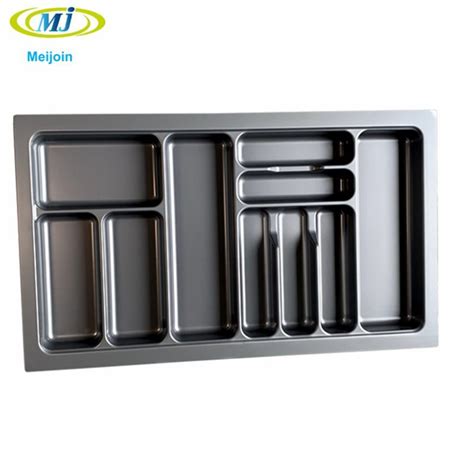 Grey Plastic Eco-Friendly Cutlery Tray Inserts for Kitchen Drawers ...