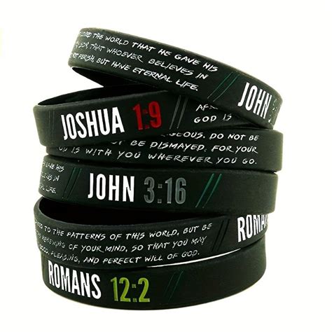 Pc Christian Inspirational Bible Verse Bracelet Unisex Holiday Daily