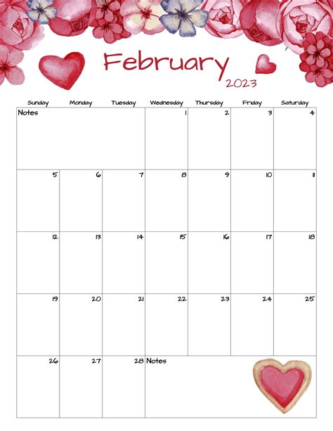 Printable Calendar Feb Printable Template Calendar