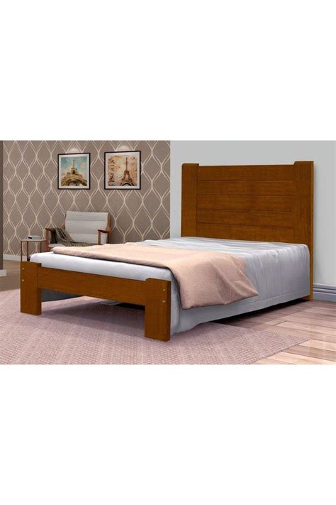 Cama Casal Dubai Madeira Angelim Imbuia Gsrm Cama casal Decoração de