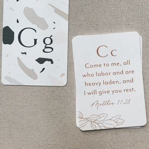 Scripture Cards ABC Bible Verse Cards Scripture Memory Flash Cards