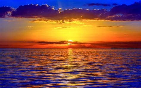 Blue Ocean Sunset Wallpapers - Top Free Blue Ocean Sunset Backgrounds ...