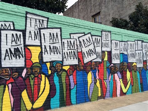 Civil Rights Museum Mural With Powerful Messages