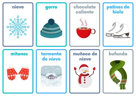 Winter Vocabulary Flashcards Speech Therapy Talk Membership