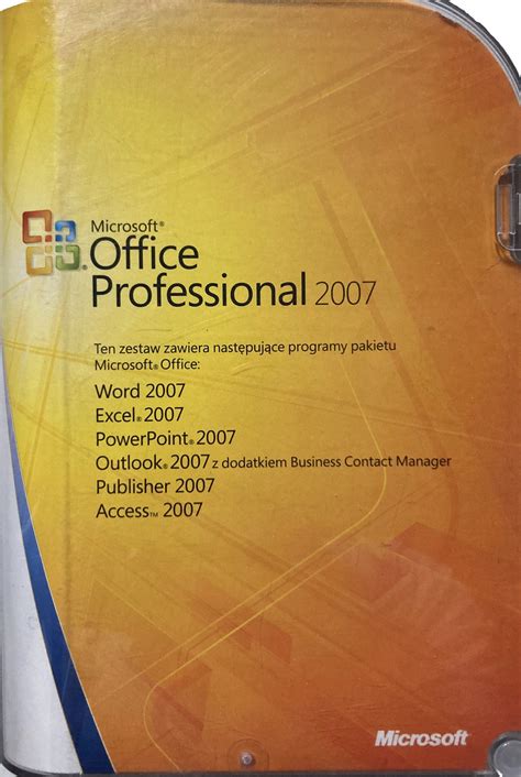 ORYGINALNY OFFICE 2007 PROFESSIONAL BOX PL Sklep Opinie Cena W