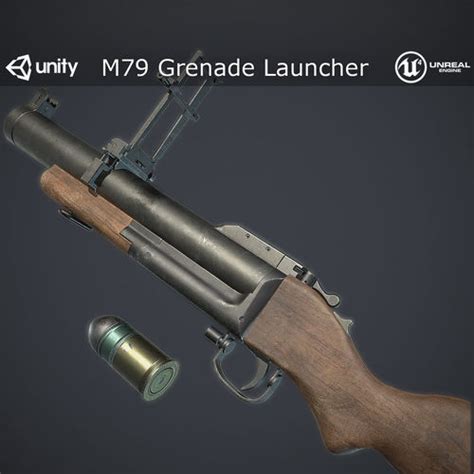 D Model M Grenade Launcher Vr Ar Low Poly Cgtrader