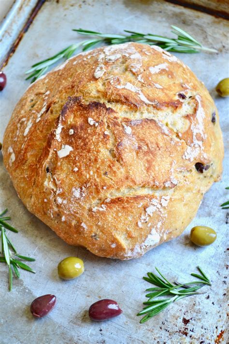 Rosemary Green And Black Olive Bread Measuring Cups Optional