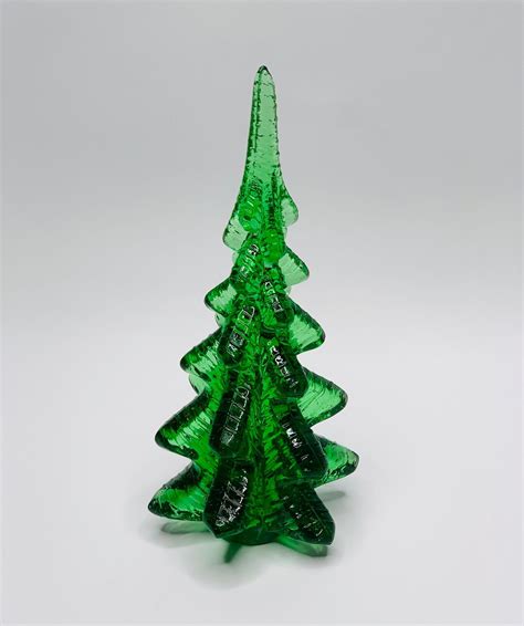 Vintage Glass Christmas Tree Décor And Or Paperweight Etsy