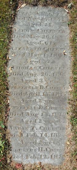 Elizabeth Smith Cheever M Morial Find A Grave