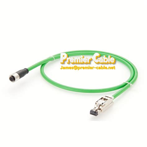 M Pin D Coded Female Connector To Rj Cat E Profinet Cable