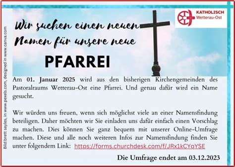 Wir suchen einen neuen Namen für unsere Pfarrei Pfarrei St Bonifatius