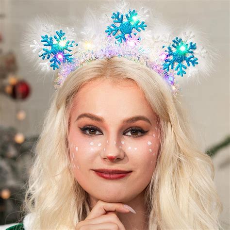 Amazon Gortin Snowflake Headband Light Up Christmas Headbands Led