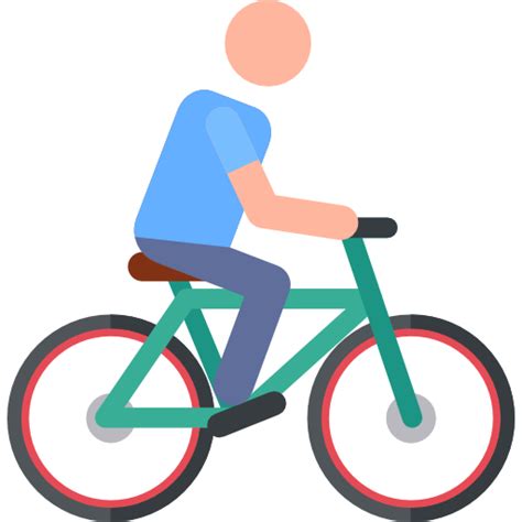 Andar En Bicicleta Icono Gratis