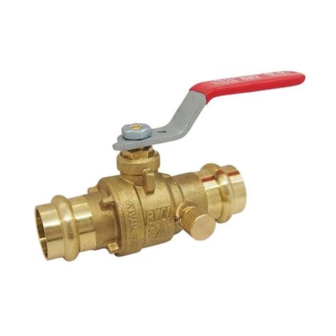 5020abd Lead Free Dzr Brass Full Port Ezpress Ball Valve With Drain On Red White Valve Corp