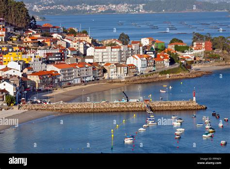 Galicia Rias Baixas Pontevedra Poyo Fishing Village Of San Stock