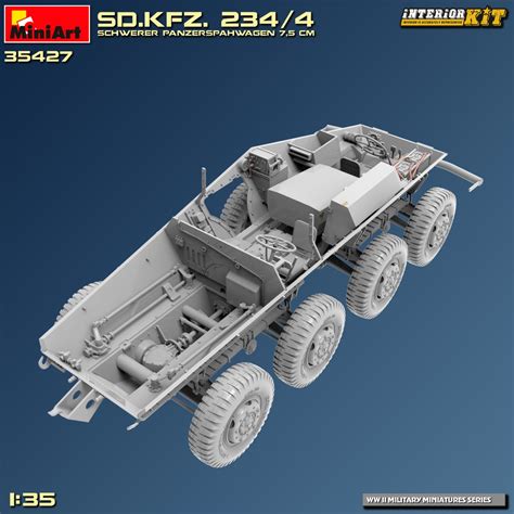 35427 Sd Kfz 234 4 SCHWERER PANZERSPÄHWAGEN 7 5 cm INTERIOR KIT Miniart