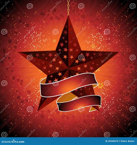 Christmas Star And Banner Royalty Free Stock Images Image 20348419