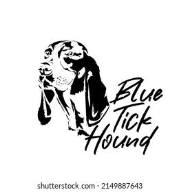 Dog Breed Blue Tick Hound Stock Illustration 2149887643 | Shutterstock