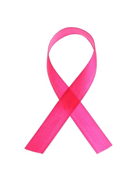 Premium Photo | Pink breast cancer ribbon isolated on white