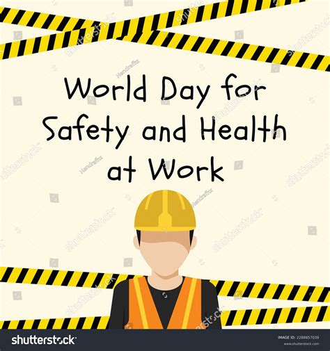 Poster World Day Safety Health Work Stock Vector Royalty Free