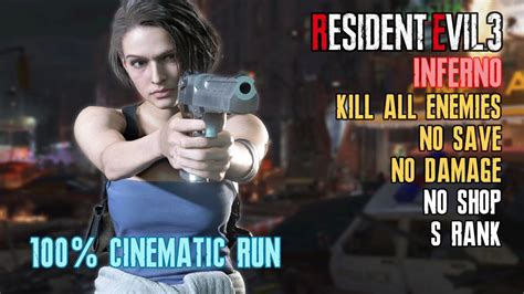 Resident Evil 3 Remake Inferno 100 Kill All Enemies No Shop No