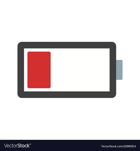 Low Battery Icon Royalty Free Vector Image Vectorstock