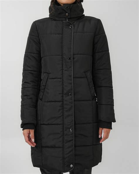 Riachuelo Casaco Longo Feminino Puffer Preto AK By Riachuelo