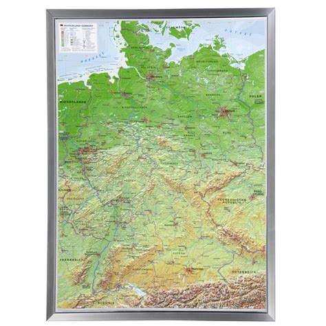 Georelief L Allemagne Grand Format Carte G Ographique En Relief D