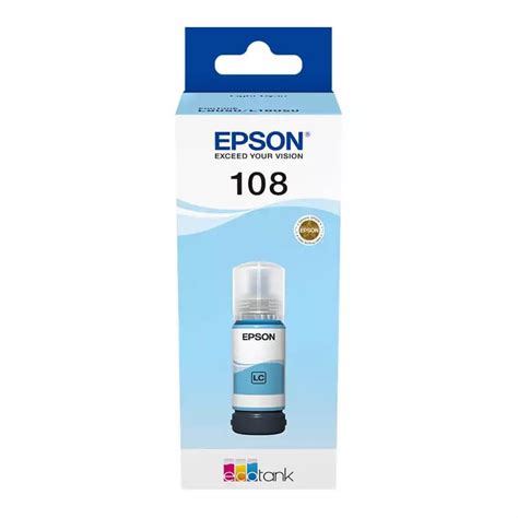 Bouteille D Encre Epson 108 Cyan Clair EcoTank 70ml