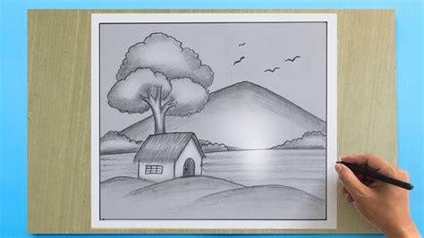 How To Draw Scenery With Pencil Step By Step Easy - Infoupdate.org