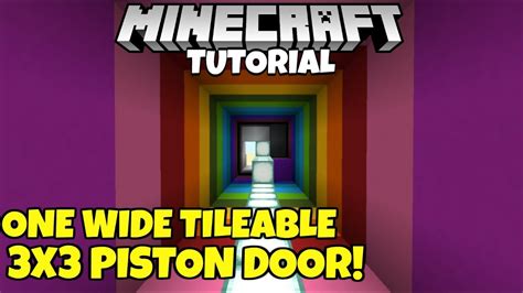 Minecraft Tutorial Spiral 3x3 Piston Door One Wide Tileable Java And