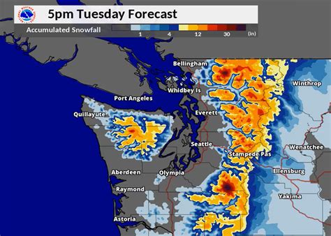 Noaa Winter Weather Advisory Issued For Washington 6 18 Of Snow Today Tuesday Morning