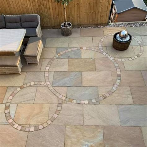 Rippon Buff Sandstone 4 Mixed Sizes Paving Stones Direct