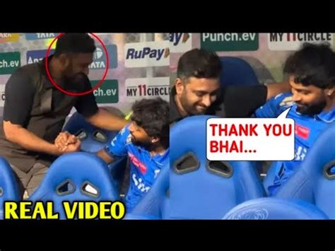 Ambati Rayudu Gives Pep Talk To Hardik Pandya After Mi S Rd Loss In