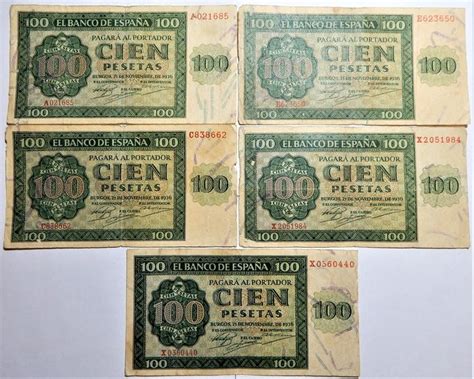 Spain 100 Pesetas Burgos 21 De Noviembre De 1936 Lote Catawiki