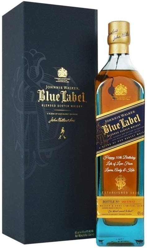 Personalised Johnnie Walker Blue Label Whisky T For Men Customised