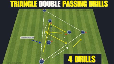 High Intensity Double Triangle Passing Drills Football Soccer Youtube