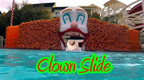 Disneys Boardwalk Inn And Villas Main Pool Clown Slide Point Of