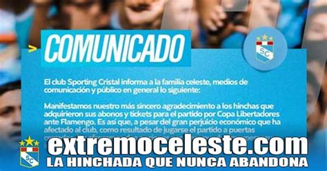 Sporting Cristal Emite Comunicado Sobre Opciones A Quienes Compraron