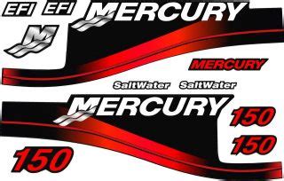 Custom Mercury outboard decals graphics motor boat